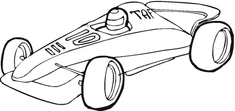 Racer Number 10  Coloring Page